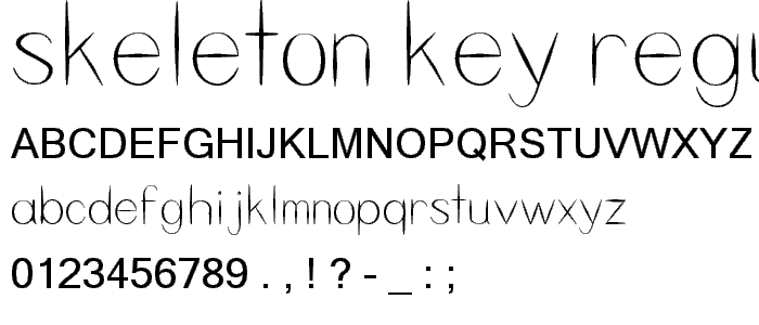Skeleton Key Regular font